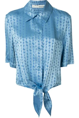 OFF-WHITE Blusa con nudo y logo