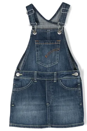Dondup Vestido de mezclilla con parche del logo