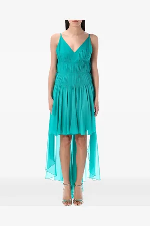 Alberta Ferretti Vestido asimétrico con detalle fruncido