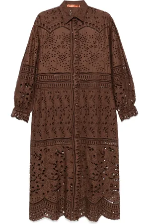 ERMANNO SCERVINO Vestido midi con bordado inglés