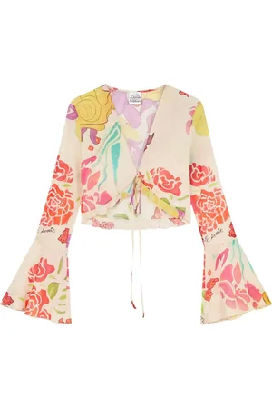 Donde Esteban Blusa corta con estampado floral