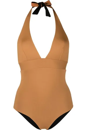 FISICO Traje de baño reversible con cuello en V