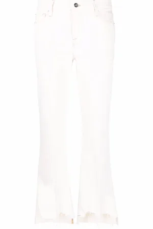 Frame Jeans capri con dobladillo desgastado