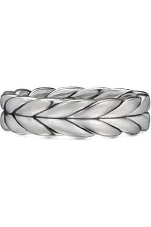David Yurman Anillo de banda Chevron en plata de ley de 6mm