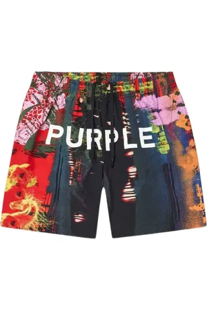 Purple Brand Bermudas con logo estampado