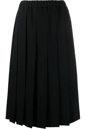 Comme des Garçons Falda midi con diseño plisado