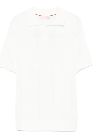 Brunello Cucinelli Playera tipo polo tejida