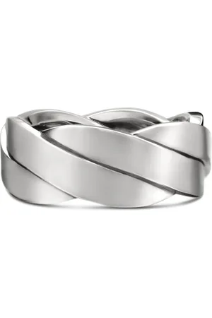David Yurman Anillo de banda DY Helios en plata de ley de 9mm