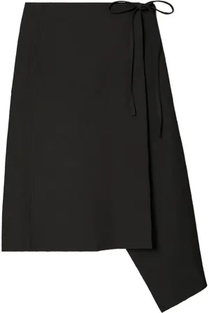 Tory Burch Falda midi con efecto cruzado