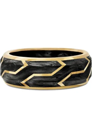 David Yurman Anillo Forged Carbon en oro amarillo de 18kt de 8.5mm