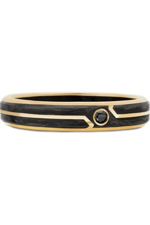 David Yurman Anillo Forged Carbon en oro amarillo de 18kt con diamantes de 4mm