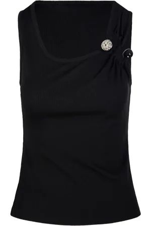 CHRISTOPHER ESBER Camiseta asimétrica con detalle de botones