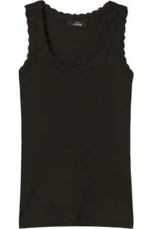 Twin-Set Top con bordes festoneados