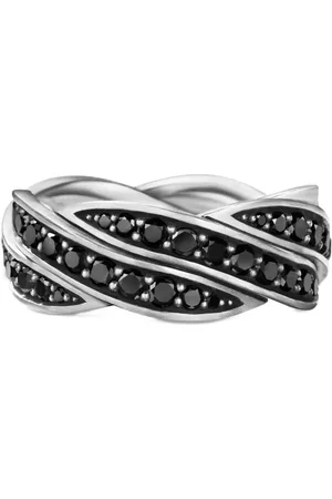 David Yurman Anillo DY Helios en plata de ley con diamante de 9mm