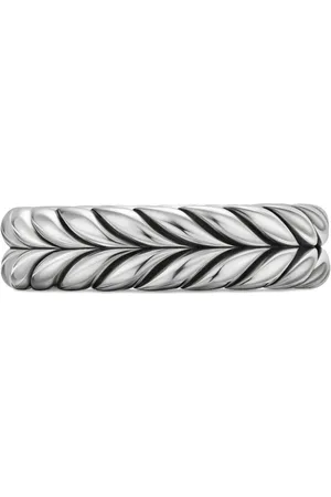 David Yurman Anillo de banda Chevron en plata de ley de 6.2mm