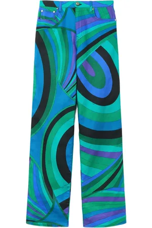 Puccini Pantalones anchos con motivo de remolino