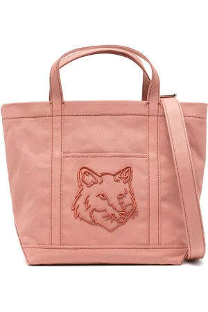 Maison Kitsuné Tote pequeña con cabeza de zorro