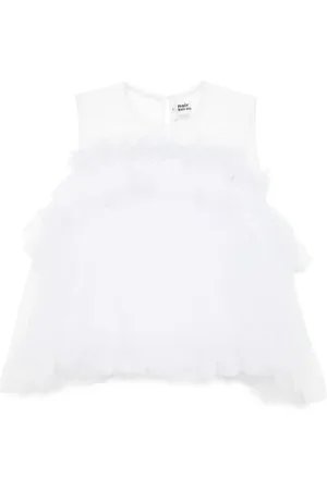 NOIR KEI NINOMIYA Blusa de tul con volantes