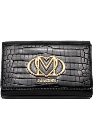 Moschino Bolsa crossbody con letras del logo