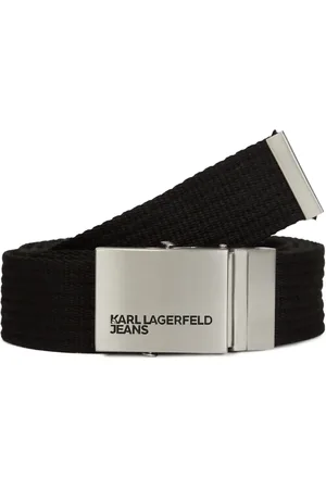 Karl Lagerfeld Cinturón con logo grabado en la hebilla