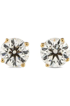 LB Exclusive Aretes en oro amarillo de 14kt con diamante