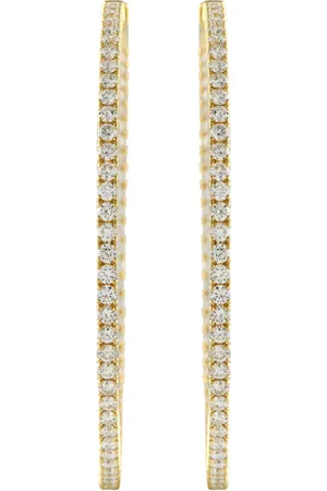 LB Exclusive Arracadas en oro amarillo de 14kt con diamante