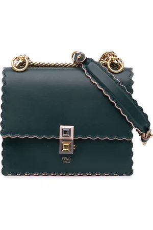 Fendi Bolsa crossbody Kan I pequeña de piel con festones 2010-2024