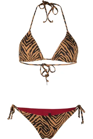 FISICO Bikini con parche de tigre y logo