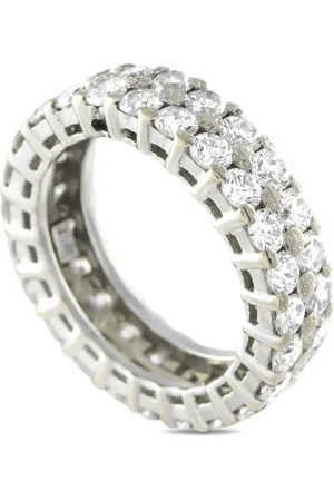 LB Exclusive Anillo infinito Double Row en oro blanco de 18kt con diamantes