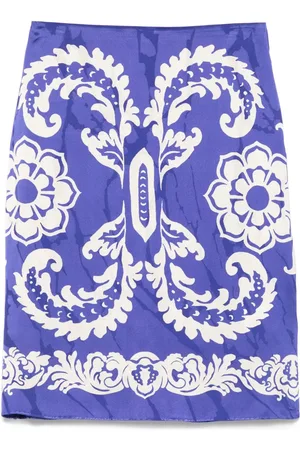 Etro Falda corta con estampado de cachemira