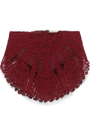 MAGDA BUTRYM Falda corta de crochet con diseño capitonado