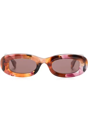 Gucci Lentes de sol con armazón ovalada