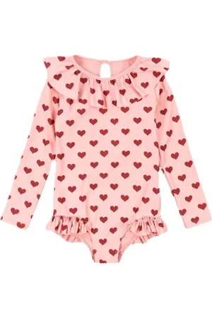 Konges Sløjd Traje de baño con corazones estampados