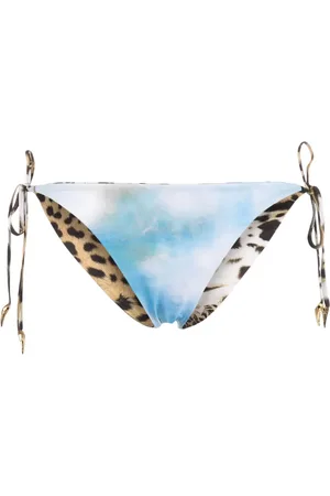 Roberto Cavalli Bikini bottom reversible con estampados