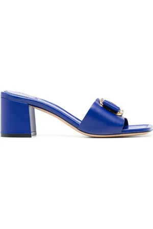 Salvatore Ferragamo Sandalias Platino con tacón 60mm