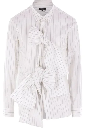 Comme des Garçons Camisa de popelina con rayas estampadas