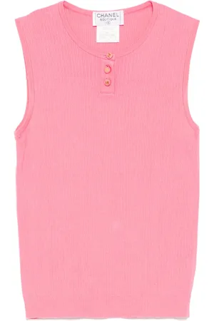 CHANEL Camiseta tejida de canalé 1997
