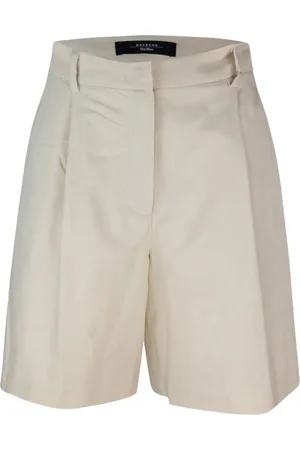 Max Mara Shorts Ecuba con pliegues y tiro alto