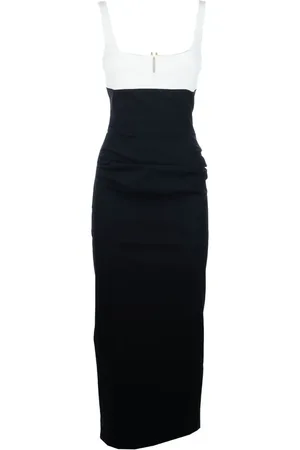 CHIARA BONI Vestido midi con diseño color block