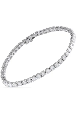LB Exclusive Pulsera tenis en oro blanco de 14kt con diamante