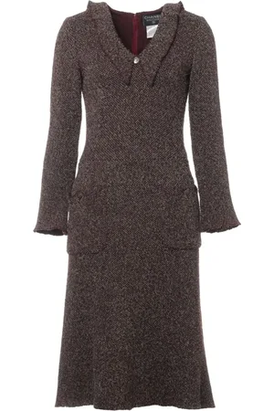 CHANEL Vestido midi sin mangas