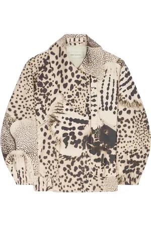 DRIES VAN NOTEN Chamarra con estampado abstracto