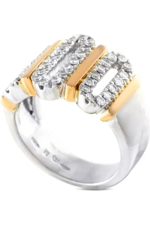 Damiani Anillo en oro blanco y amarillo de 18kt con diamantes