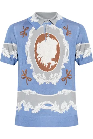 VERSACE Playera tipo polo con motivo Medusa