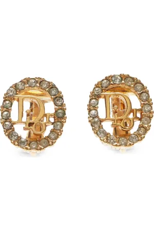 Dior Aretes con detalles de strass 1990-2015