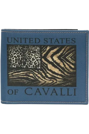 Roberto Cavalli Cartera plegable con animal print