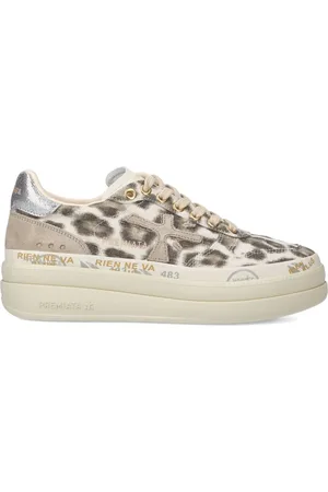 Premiata Tenis con estampado de leopardo