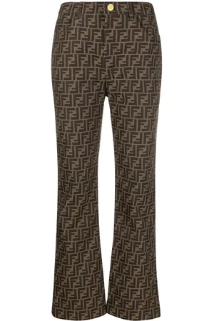 Fendi Pantalones capri con logo FF