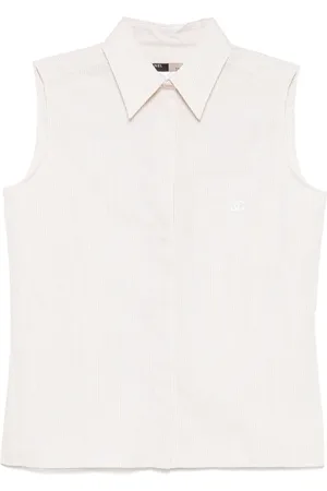 CHANEL Camisa con motivo de rayas 1999