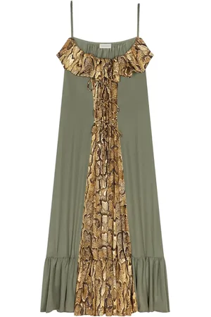 DRIES VAN NOTEN Vestido midi con volantes